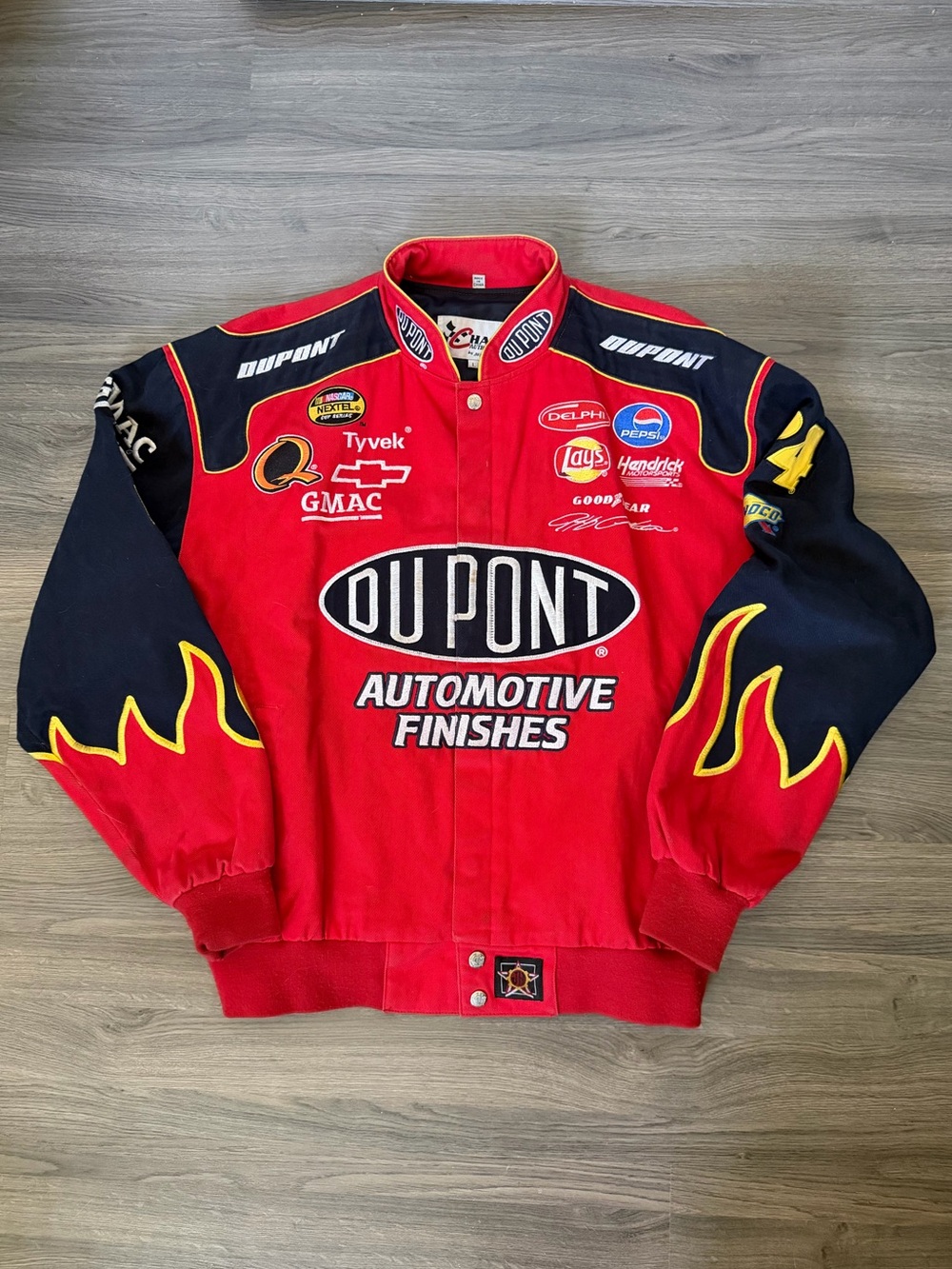 Chase Authentics Jeff Gordon DuPont Flame Nascar Racing Jacket Jeff Hamilton